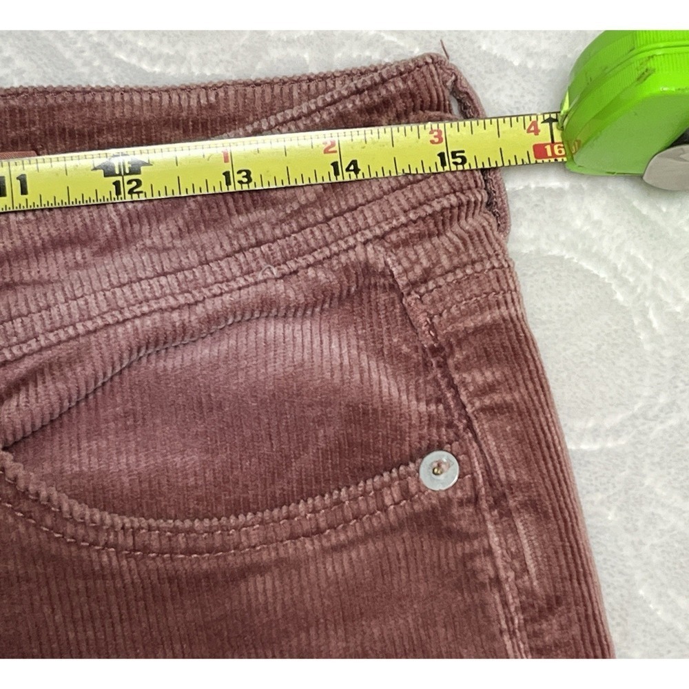 Pilcro Anthropologie Corduroy Pants Slim Boyfriend Crop Rust Brown 26 Boho - Picture 7 of 9